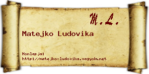 Matejko Ludovika névjegykártya